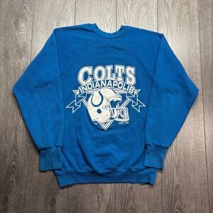 Vintage Indianapolis Colts Sweatshirt Mens Large NFL Football Logo 7 90s Raglan